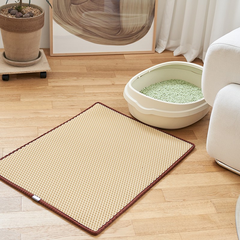 PETHROOM [Pessoriom] Clean Up Mat (Extra Large/Beige) Cat Litter Box