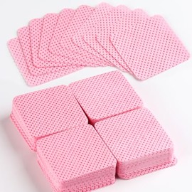 SUTOKAKA Toallitas Para Uñas Sin Pelusa, 200 Unidades De Almohadillas Quitaesmalte De Uñas De Tela No Tejida De Color Rosa, Toallitas Limpiadoras De P
