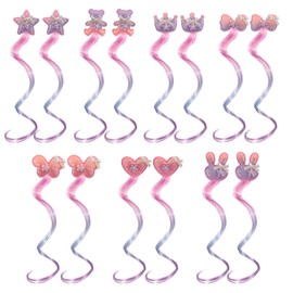 Hesygo 14 Pcs Hair Extensions - Baby Hair Clips Cute Design with Gradient, Clips Accessories for Girls Colorful Hair Extensions for Women Clip In Suit for Toddler Girl Women