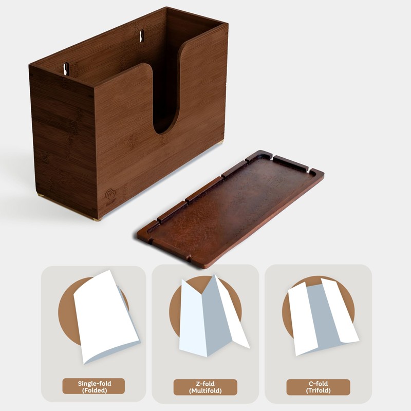 eBun Bamboo C Fold Paper Towel Dispenser – Wall Mount