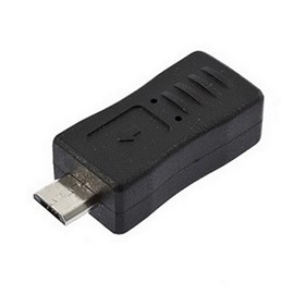 Mr. Gadget's Solutions Mini USB Female to Micro USB 5pin Male - Mini usb Input to Microusb Male Output Convertar Adapter Colour-Black