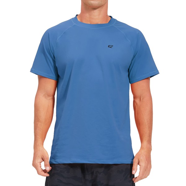 Camisetas de natación para hombre, protección solar UPF 50+, playera