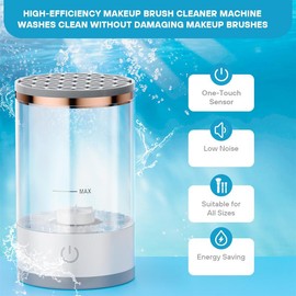 Quick Portable Makeup Brush Cleaner,  Rotating,Electric, Automatic, For All Types of Makeup Brushes Blush Foundation Cleansing Cosmetic Silicone Handle Storage