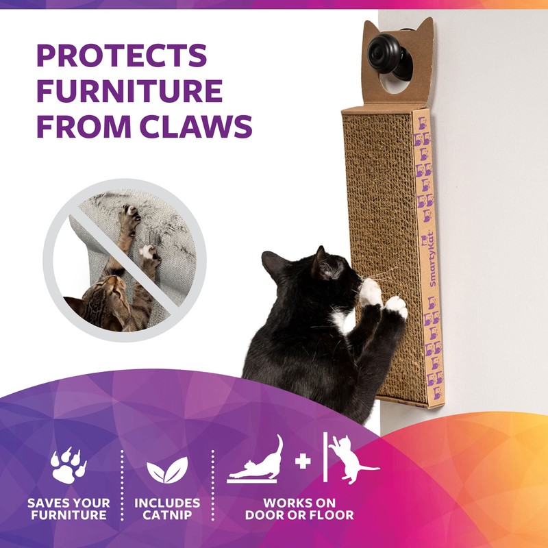 SmartyKat Scratch Up Corrugated Hanging Cat Scratcher, Catnip Infusion Technology