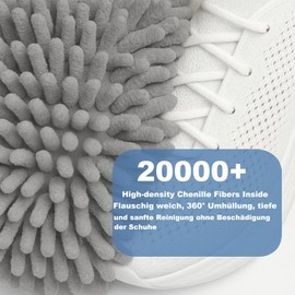 ANYUNKEY Shoe Wash Bag Washing Machine Shoe Bag Washing Machine Laundry Bag Shoes with 360° Cleaning Fluff, Shoe Wash Bag for Washing Machine and Dryer (Grey, Pack of 2)