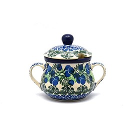 Polish Pottery Sugar Bowl - Huckleberry
