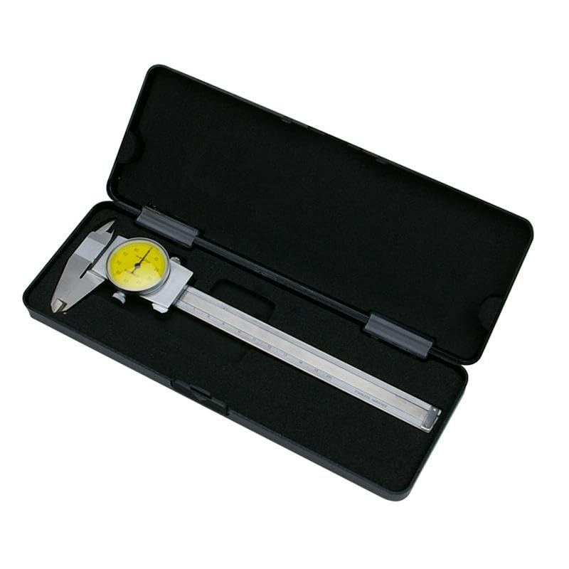 150mm Machine-DRO dial caliper with metric yellow face.
