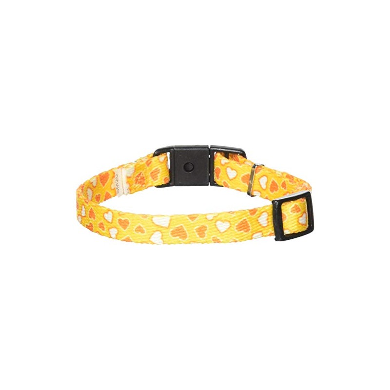 Cat Collar Heart Color Yellow Cat Collar M