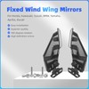 GZDLmoto Universal Motorcycle Rear View Mirrors, Fixed Wind Wing Side