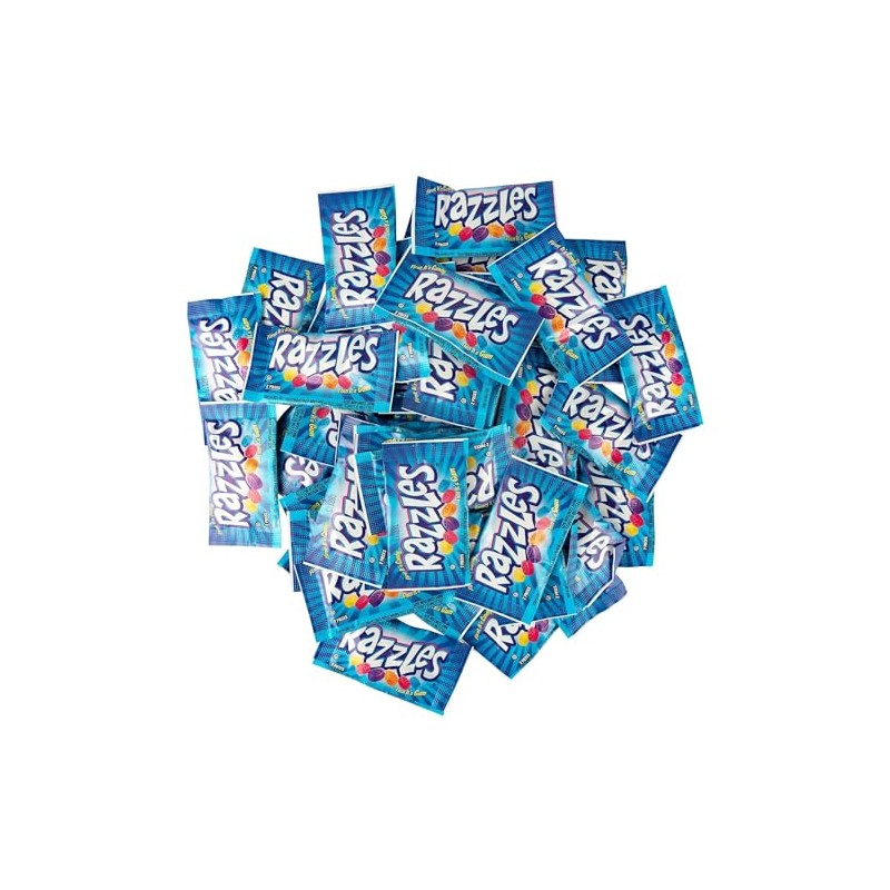 Razzles Candy Then Gum 1 lb - Tasty 2-piece Individually