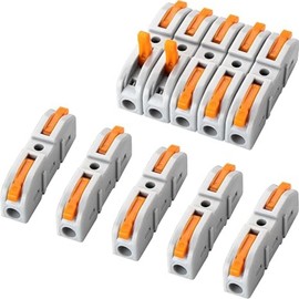 AKINLOAF 25 Pcs Wire Connectors Lever Wire Connector Compact Splicing Connector Push-in Conductor Terminal Block (1 in 1 Out)
