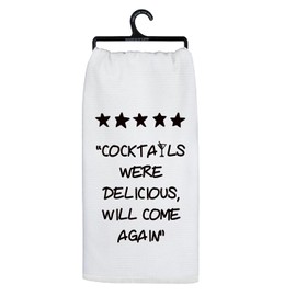 Koesus Funny Cocktail Kitchen Towels, Bar Towels for Bartender, Bartender Gifts, Funny Dish Towels Tea Towels with Saying, Cocktail Themed Gifts, 16x24 Inch