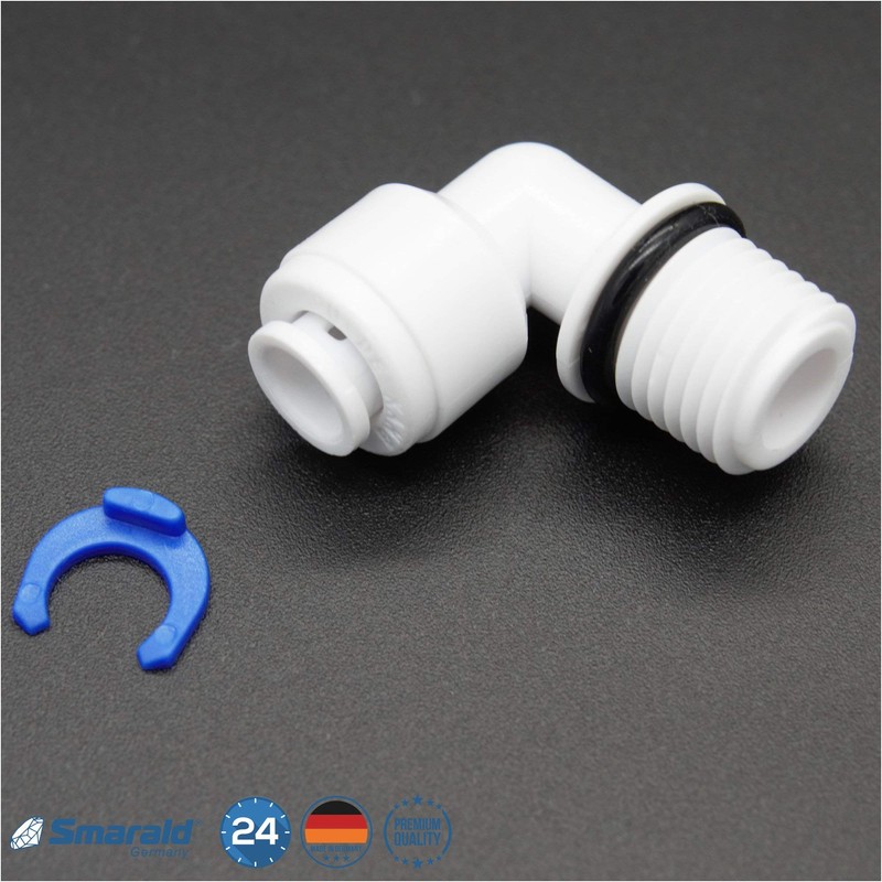 Hose L - Connector 1/4 Inch - 1/4 Inch Male