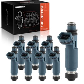 A-Premium Set of 8 Fuel Injectors Compatible with Toyota Tundra 2000-2004, 4Runner 2003-2004, Sequoia 2001-2004, Land Cruiser 1998-2005 & Lexus GX470 2003-2005, LX470 1998-2005, 4.7L
