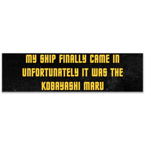 ST Kobayashi Maru Sticker Decal Notebook Car Laptop 11"x3" (Color)