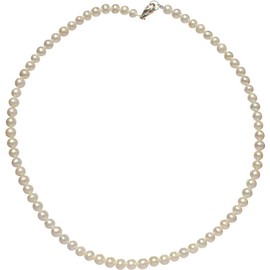 I-be, Freshwater Pearl Necklace Diameter 5 mm 925 Sterling Silver Lobster Clasp Length 42 cm in Gift Box 446805/425/42, Sterling Silver, Pearl