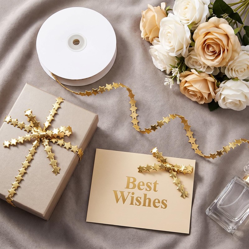 Sparkly Star Ribbon, Gold Ribbon Trim