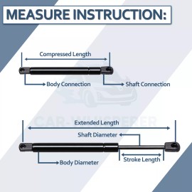 Unbranded Qty 2 Rear Hood Lift Supports Gas Struts Shocks For Lotus Evora 10-17 C1621949