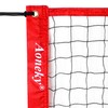 Aoneky 32ft/21ft/15ft Red Portable Volleyball Net for Beach Pool (32ft)