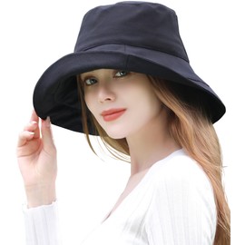 Elegant Hat with 100% UV Protection, Complete Sun Protection, For Women, UV Hat, Supervised by a Practicing Dermatologist, black (classic black)