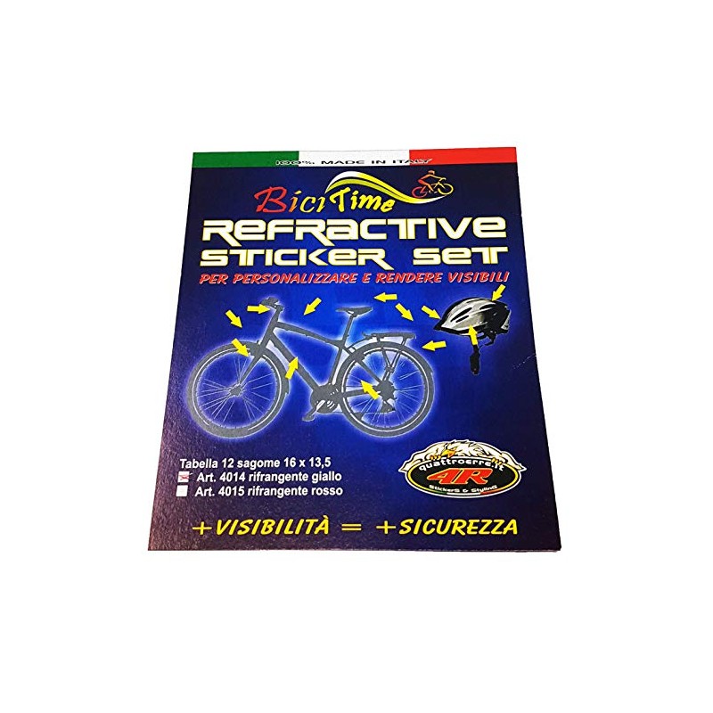 4R Quattroerre.it 4015 Sticker Set Reflectors for Bicycle Red 14