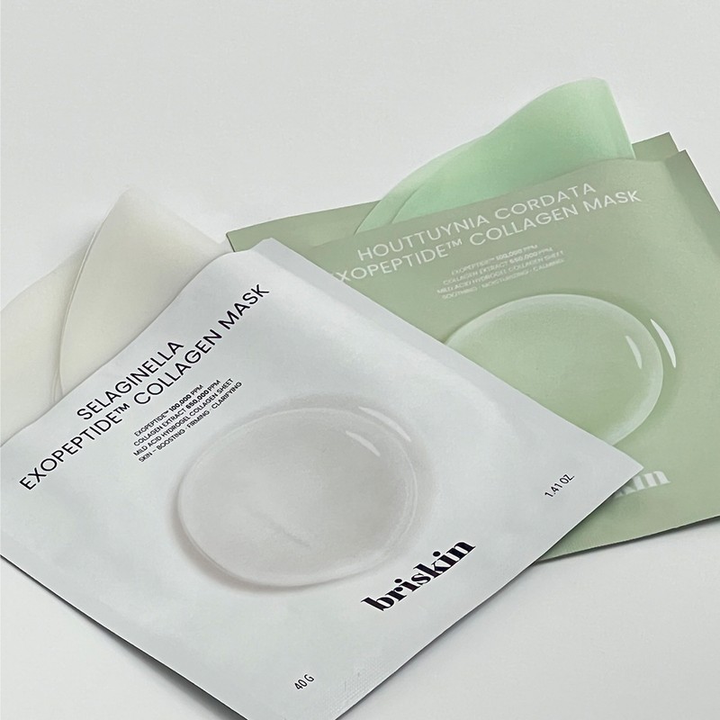 Briskin Exopeptide Collagen Mask 5 Sheets (Houttuynia/Centella)