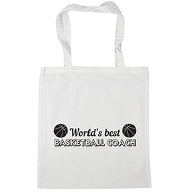 Hippowarehouse World's best basketball coach Tote Shopping Gym Beach Bag 42cm x38cm, 10 litres