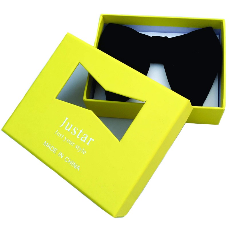 Justar Men's Velvet Bow Ties Pre-Tied Oversized Bowtie Formal Tuxedo