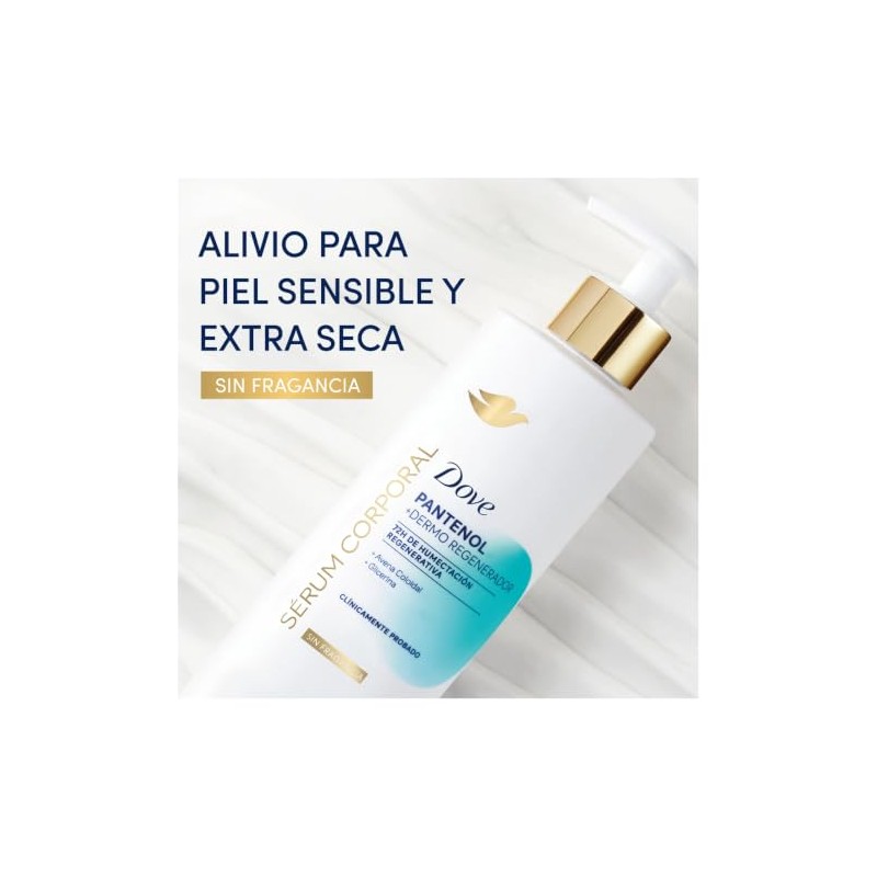 Dove Sérum Corporal Crema Pantenol Dermo Regenerador Piel Sensible Áspera