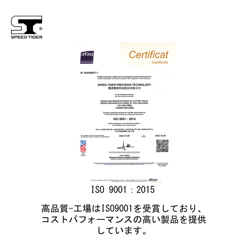 Speed Tiger JPFE 4-Blade End Mill, Blade Diameter 0.2 inches