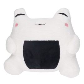 Soft Plush Pillow Toy Cute Expressions Stuffed Pillow Toy for Sleeping Decoration White Rice Ball