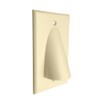 Single Gang Bundled Cable Wall Plate, Ivory