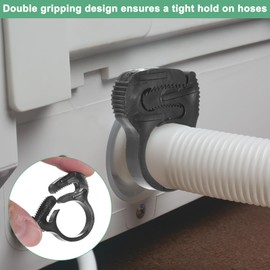 M METERXITY 20-Pack Double Gripping Nylon Hose Clamps, 3/4" 16.9-19mmmm Double Snap Grip Adjustable Ratcheting Clamps for Connecting/Fastening/Sealing Hose/Pipes/Tubing Clamp [Black]