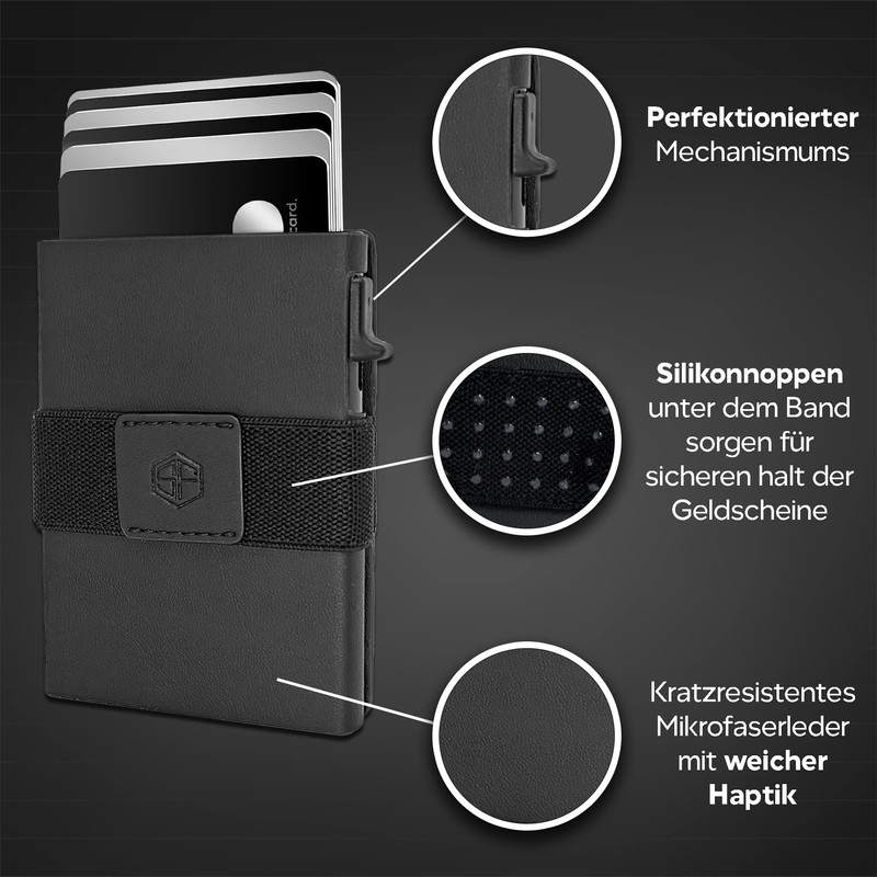 SF SCOFIELD Trinity Premium Slim Wallet with Coin Compartment, Wallets