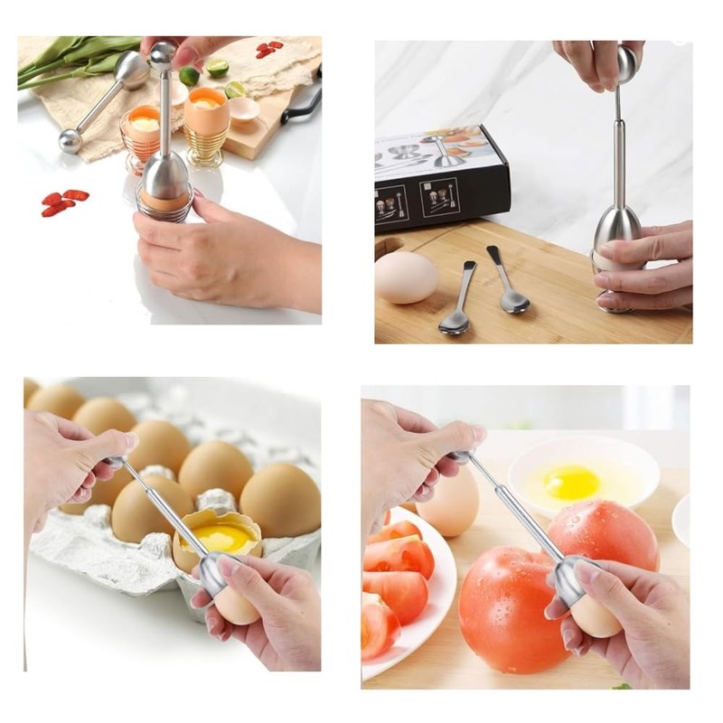 DACUAN Metal Egg Scissors, 1PCS Egg Topper Cutter Shell Opener