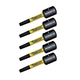 5 x SabreCut SCRSQ132_5 32mm SQ1 Square Magnetic Impact Screwdriver Driver Bits Set Single Ended Heavy Duty