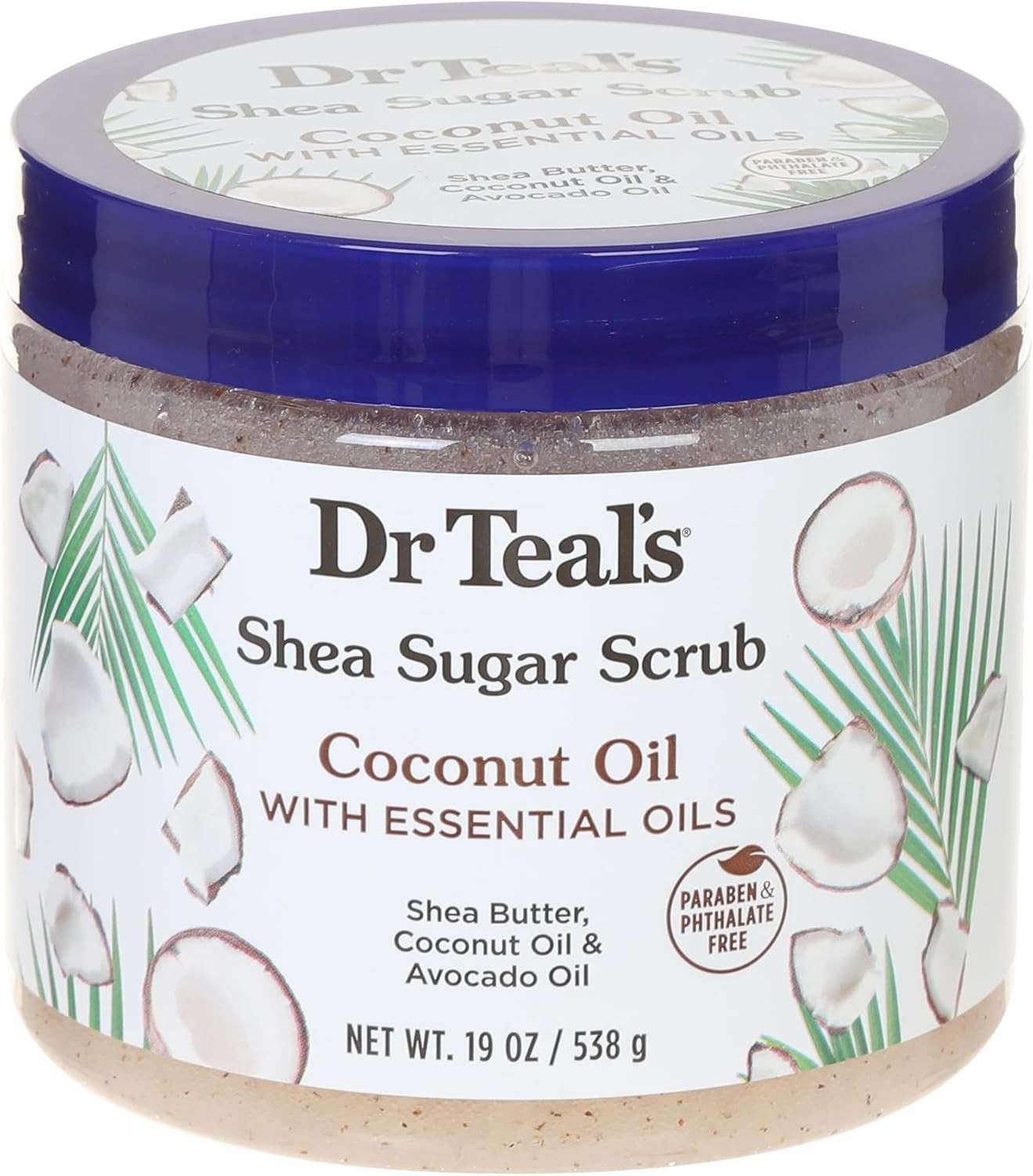 Dr. Teals Shea Sugar Scrub Coconut Oil 19 Ounce Jar