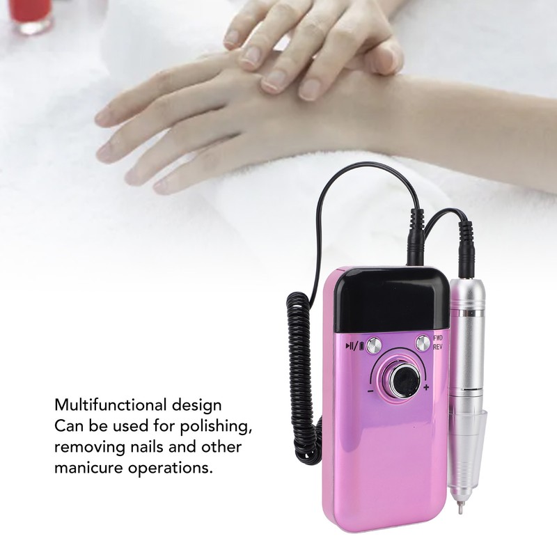 Electric Nail Drill Machine 0‑45000rpm Nail Polisher Rechargeable Nail Remover