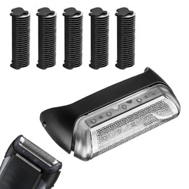 HAPPOW 10B/20B Shaving Head for Braun Series 1 190S-1/190/180/170/1735/1775/5728/5729 Braun Series 2/CruZer, Includes 1 Net + 1 Holder + 5 Blades Precision Float Blade Design
