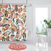 Peach Shower Curtain Set with Bath Mat Bathroom Decor Set,