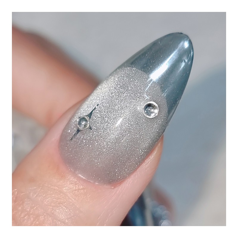 Silver Heart Office Handmade Nail Tips Iron Nails - Short