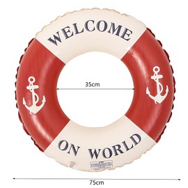 Inflatable Swimming Ring, Large Swimming Ring, Swimming Ring, Water Toy for Pool and Beach Party Toy for Children and Adults (Red)