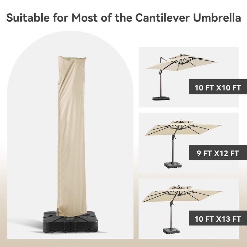 CoolCover by Han Patio Umbrella Cover UV Resistant Outdoor Offset