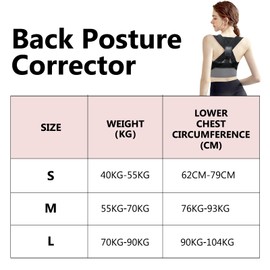 wokdsbl Posture Corrector Women & Men,Comfortable Elastic Adjustable Back Support Belt, Neck, Shoulder & Back Brace Posture Corrector, Prevent Hunchback, Improve Posture (M)