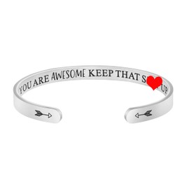 Unique Gifts for Women Funny Inspirational Motivational Encouragement Empowerment Bracelets Mantra Cuff Bangle Birthday Christmas Mother's Day Gift for Her Daughter