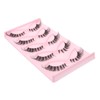 WOONEKY 5 Pairs Fox Eye False Eyelash Strips Comfortable Lightweight