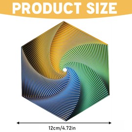 Fractal Fidget Hexagon, Hexagon Fidget Toy for Adults Fractal Fidget Hexagon Fidget Toys, Pocket-Size Sensory Toy, Anti-Anxiety and Stress Relief, Hexagon Spiral, Mindful Meditation Tool