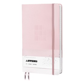 AETHER Notebook Lined A5, Pink Journal Diary 256 Pages 120 g/m² Thick Paper, 13 x 21.5 cm A5 Notebook with 1 Inner Pocket, Hardcover Lined Notepad for Women Work Notes Learning Travel