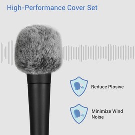 Cubilux Furry Windscreen Compatible with Shure SM58 Microphone, MIC Wind Muff, Windshield, Dead Cat, Pop Filter,Muff Windshield Windjammer Deadcat for Shure SM58 Microphone