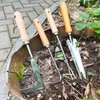 Gardening Manual Weeder Tool Set, 4 Pcs Stainless Steel Crack